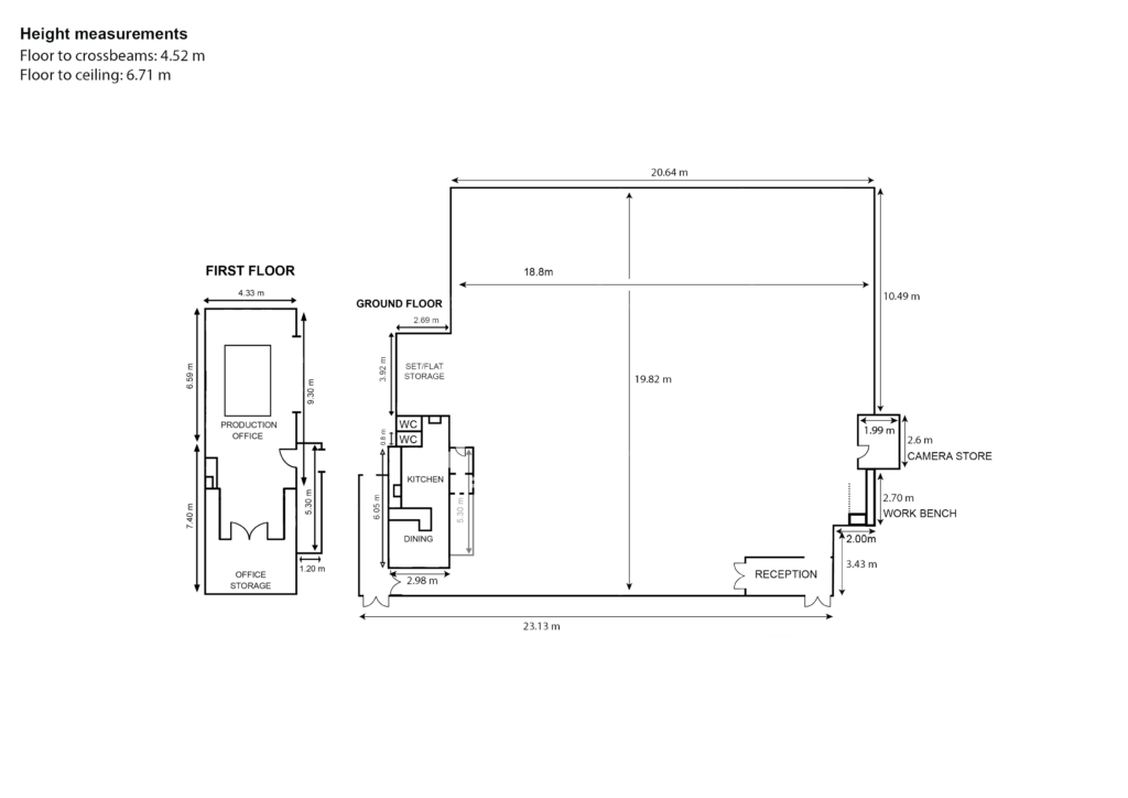Postgate animation studio floorplan, Margate, Kent