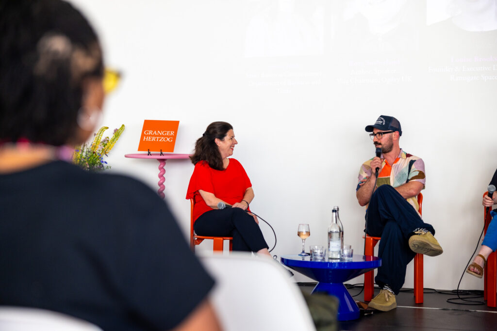 Dan speaking on a panel at UK Creative Festival, Margate 2026