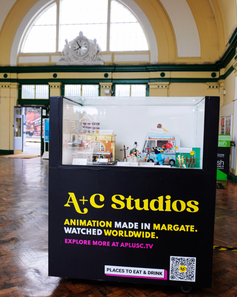 A+C Studios display box at Margate Train Station